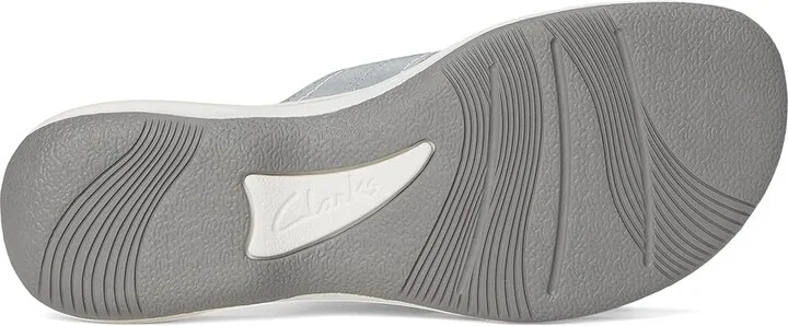 Clarks Breeze Reyna Women's Sandals Silver Synthetic : 10 B - Medium - Image 3