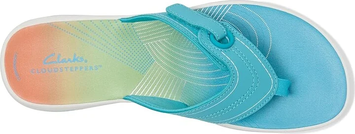 Clarks Breeze Reyna Women's Sandals Turquoise Ombre Synthetic : 8 B - Medium - Image 2