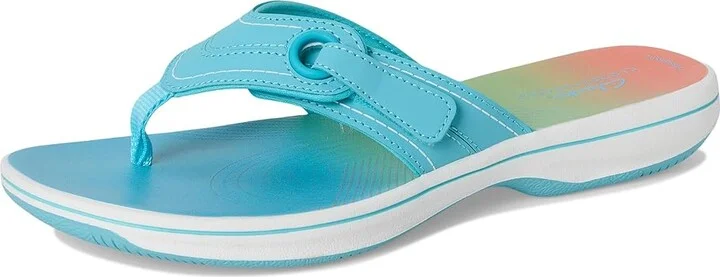 Clarks Breeze Reyna Women's Sandals Turquoise Ombre Synthetic : 8 B - Medium - Image 5