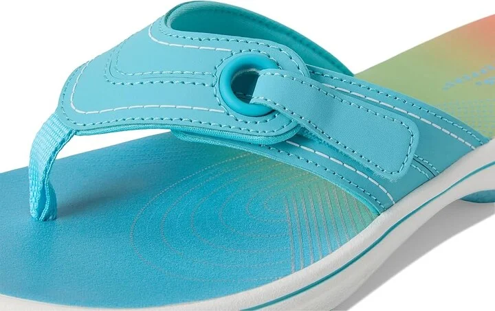 Clarks Breeze Reyna Women's Sandals Turquoise Ombre Synthetic : 8 B - Medium - Image 7