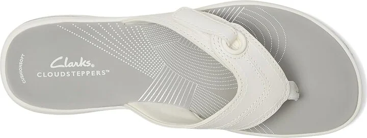 Clarks Breeze Reyna Women's Sandals White Synthetic : 11 B - Medium - Image 2