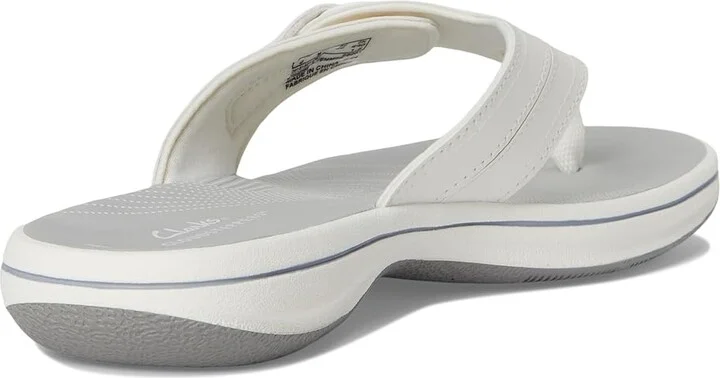Clarks Breeze Reyna Women's Sandals White Synthetic : 11 B - Medium - Image 4