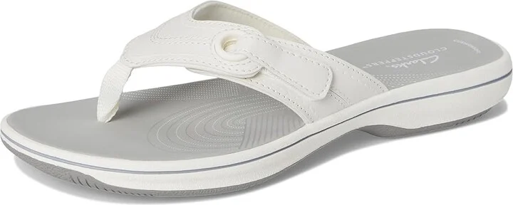 Clarks Breeze Reyna Women's Sandals White Synthetic : 11 B - Medium - Image 5