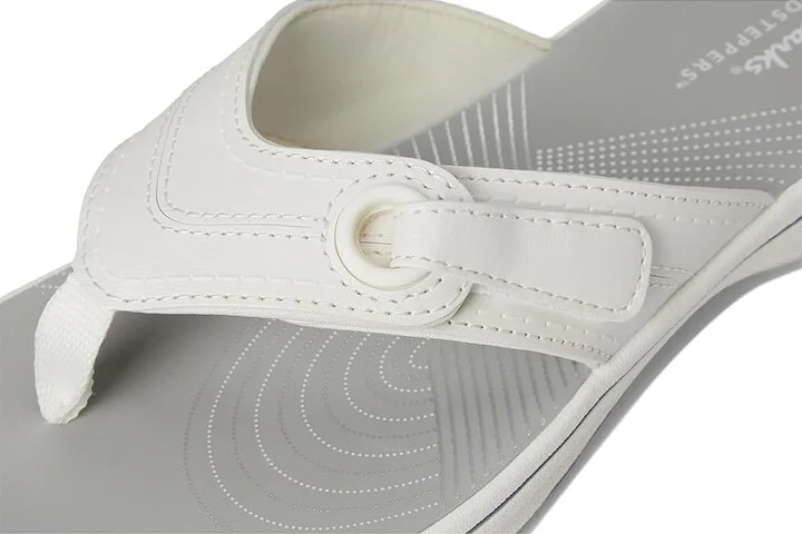 Clarks Breeze Reyna Women's Sandals White Synthetic : 11 B - Medium - Image 7