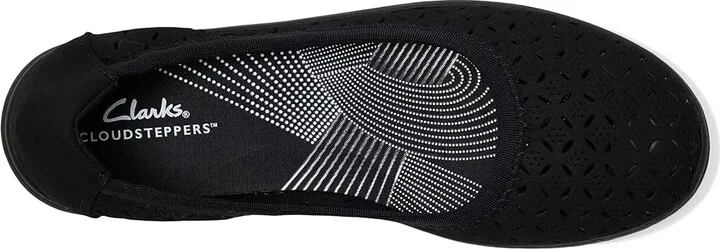 Clarks Breeze Roam Women's Flat Shoes Black/Black Textile : 7.5 D - Wide, Polyester - Image 2