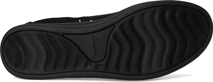Clarks Breeze Roam Women's Flat Shoes Black/Black Textile : 7.5 D - Wide, Polyester - Image 3