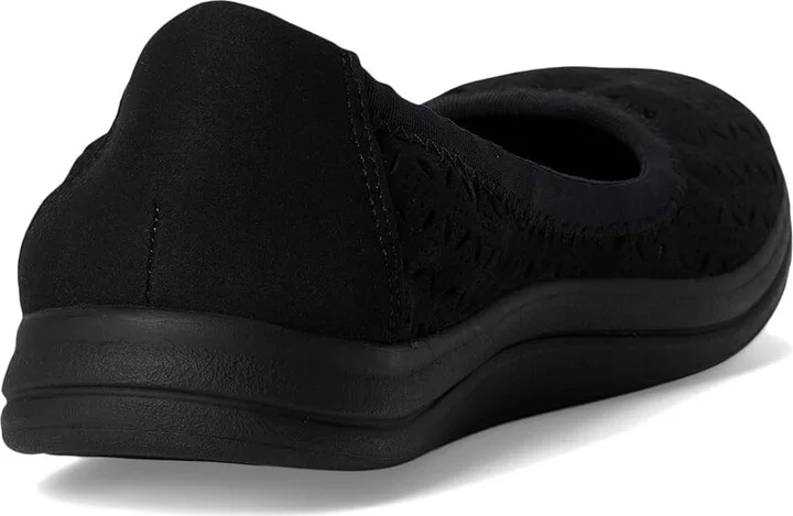Clarks Breeze Roam Women's Flat Shoes Black/Black Textile : 7.5 D - Wide, Polyester - Image 4