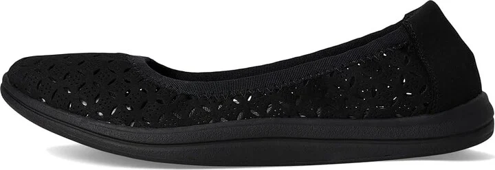 Clarks Breeze Roam Women's Flat Shoes Black/Black Textile : 7.5 D - Wide, Polyester - Image 6
