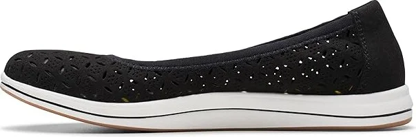 Clarks Breeze Roam Women's Flat Shoes Black Textile : 8 D - Wide, Polyester/Rubber - Image 5