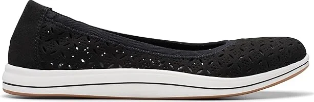 Clarks Breeze Roam Women's Flat Shoes Black Textile : 8 D - Wide, Polyester/Rubber - Image 6