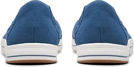 Clarks Breeze Roam Women's Flat Shoes Blue Textile : 9 D - Wide, Polyester/Rubber - Image 4