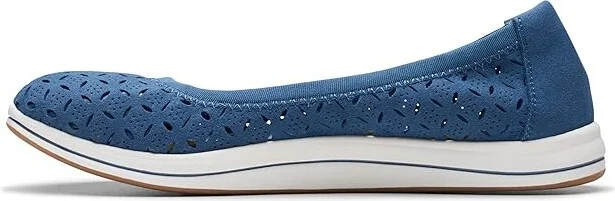 Clarks Breeze Roam Women's Flat Shoes Blue Textile : 9 D - Wide, Polyester/Rubber - Image 5