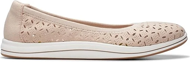 Clarks Breeze Roam Women's Flat Shoes Light Sand Textile : 9.5 B - Medium, Polyester/Rubber - Image 6