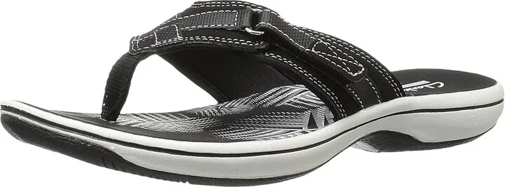 Clarks Breeze Sea Women's Sandals Black Synthetic : 5 B - Medium - Image 2