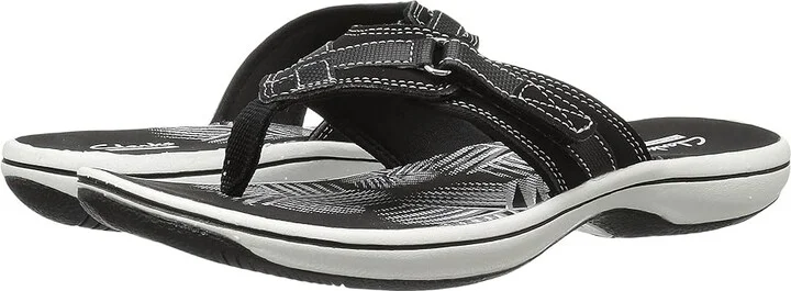 Clarks Breeze Sea Women's Sandals Black Synthetic : 5 B - Medium