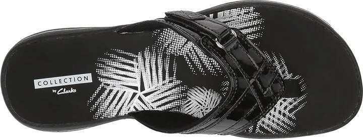 Clarks Breeze Sea Women's Sandals Black Synthetic Patent : 5 B - Medium - Image 3