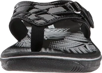 Clarks Breeze Sea Women's Sandals Black Synthetic Patent : 5 B - Medium - Image 6