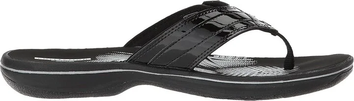 Clarks Breeze Sea Women's Sandals Black Synthetic Patent : 5 B - Medium - Image 8