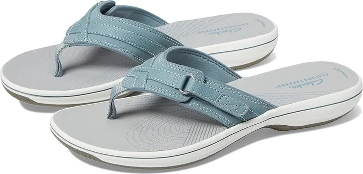 Clarks Breeze Sea Women's Sandals Blue Grey Synthetic : 6 B - Medium