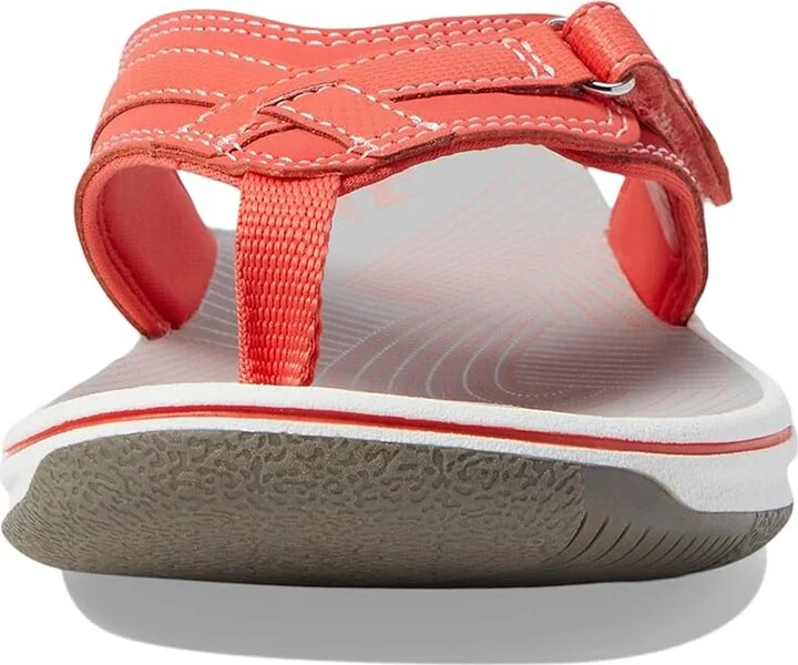 Clarks Breeze Sea Women's Sandals Bright Coral Synthetic : 6 B - Medium - Image 2