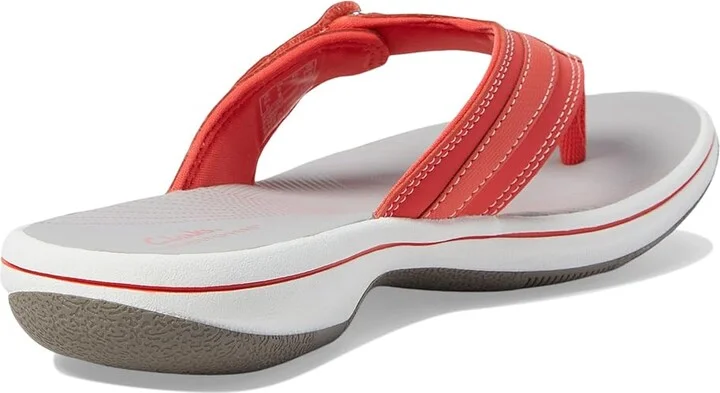 Clarks Breeze Sea Women's Sandals Bright Coral Synthetic : 6 B - Medium - Image 4