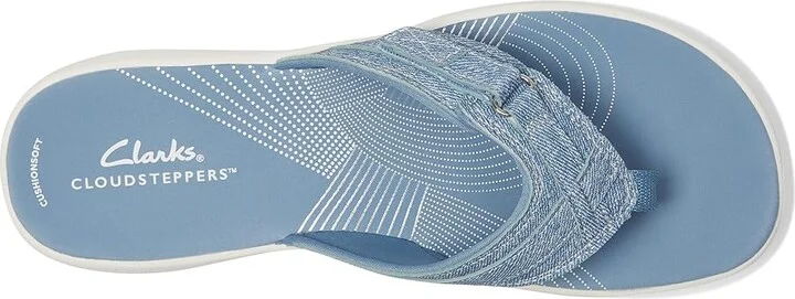 Clarks Breeze Sea Women's Sandals Denim Blue Interest Synthetic : 6 B - Medium - Image 2