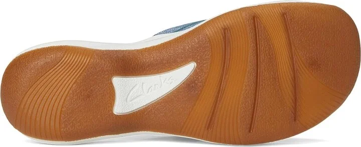 Clarks Breeze Sea Women's Sandals Denim Blue Interest Synthetic : 6 B - Medium - Image 3