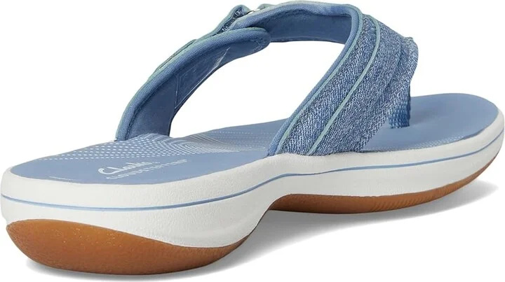 Clarks Breeze Sea Women's Sandals Denim Blue Interest Synthetic : 6 B - Medium - Image 4