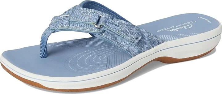 Clarks Breeze Sea Women's Sandals Denim Blue Interest Synthetic : 6 B - Medium - Image 5