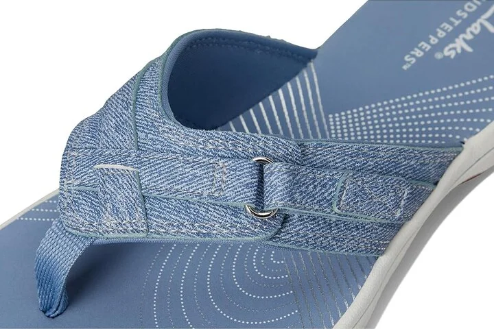 Clarks Breeze Sea Women's Sandals Denim Blue Interest Synthetic : 6 B - Medium - Image 7