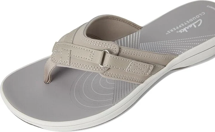 Clarks Breeze Sea Women's Sandals Light Taupe Synthetic : 5 B - Medium - Image 7
