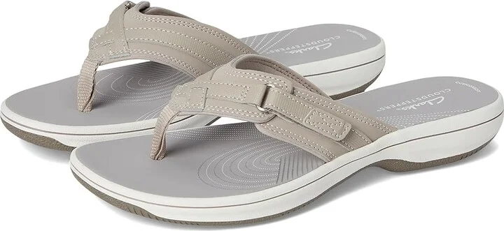 Clarks Breeze Sea Women's Sandals Light Taupe Synthetic : 5 B - Medium