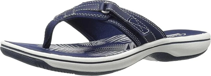 Clarks Breeze Sea Women's Sandals Navy Synthetic : 6 B - Medium - Image 2