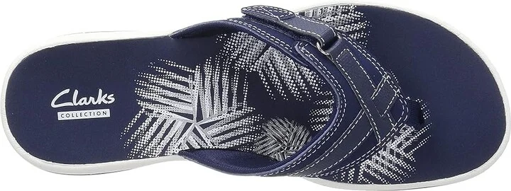 Clarks Breeze Sea Women's Sandals Navy Synthetic : 6 B - Medium - Image 3