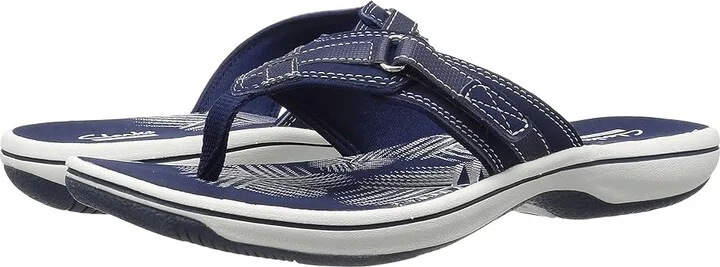 Clarks Breeze Sea Women's Sandals Navy Synthetic : 6 B - Medium