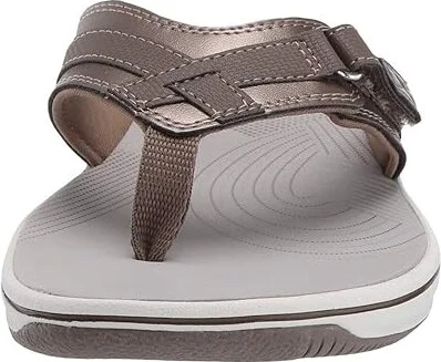Clarks Breeze Sea Women's Sandals Pewter Synthetic : 5 B - Medium - Image 6
