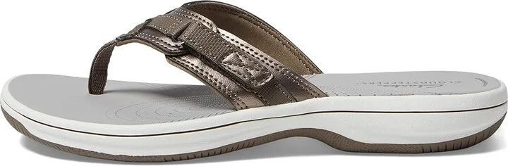 Clarks Breeze Sea Women's Sandals Pewter Synthetic : 5 B - Medium - Image 7
