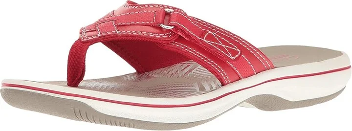 Clarks Breeze Sea Women's Sandals Red : 5 B - Medium, Synthetic - Image 2