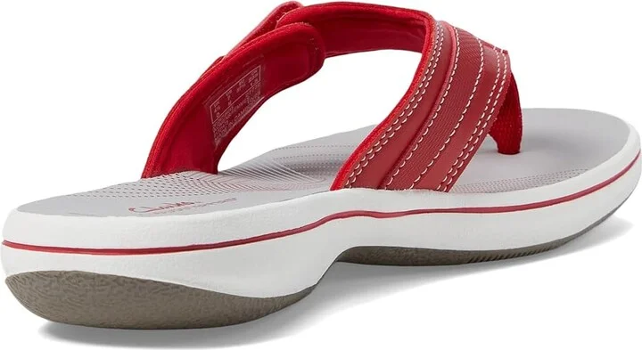 Clarks Breeze Sea Women's Sandals Red : 5 B - Medium, Synthetic - Image 5