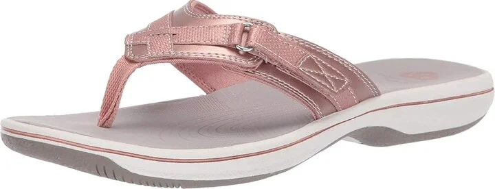 Clarks Breeze Sea Women's Sandals Rose Gold : 6 B - Medium, Synthetic - Image 2