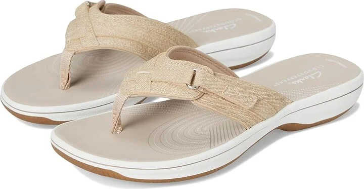 Clarks Breeze Sea Women's Sandals Sand Interest Synthetic : 10 B - Medium
