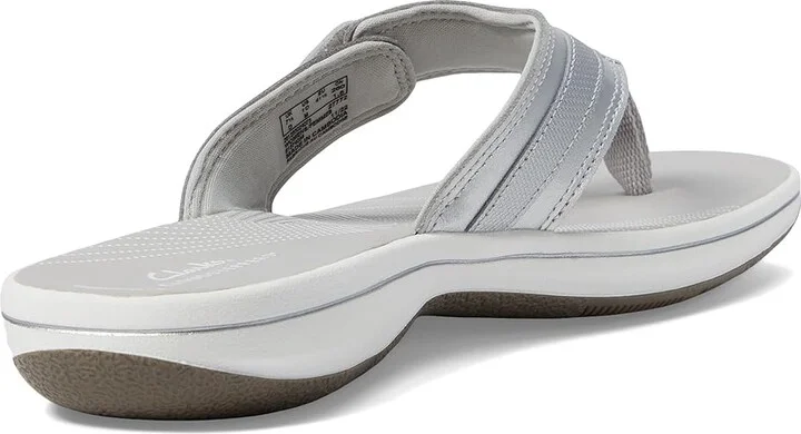 Clarks Breeze Sea Women's Sandals Silver Metallic : 5 B - Medium, Synthetic - Image 5