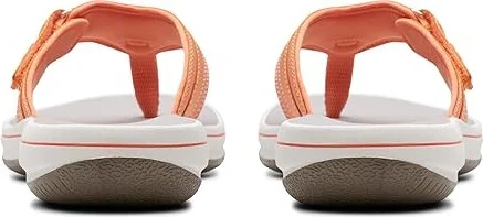 Clarks Breeze Sea Women's Sandals Tangerine/Pop Synthetic : 9 B - Medium - Image 4