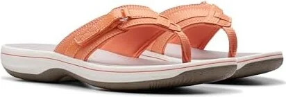 Clarks Breeze Sea Women's Sandals Tangerine/Pop Synthetic : 9 B - Medium