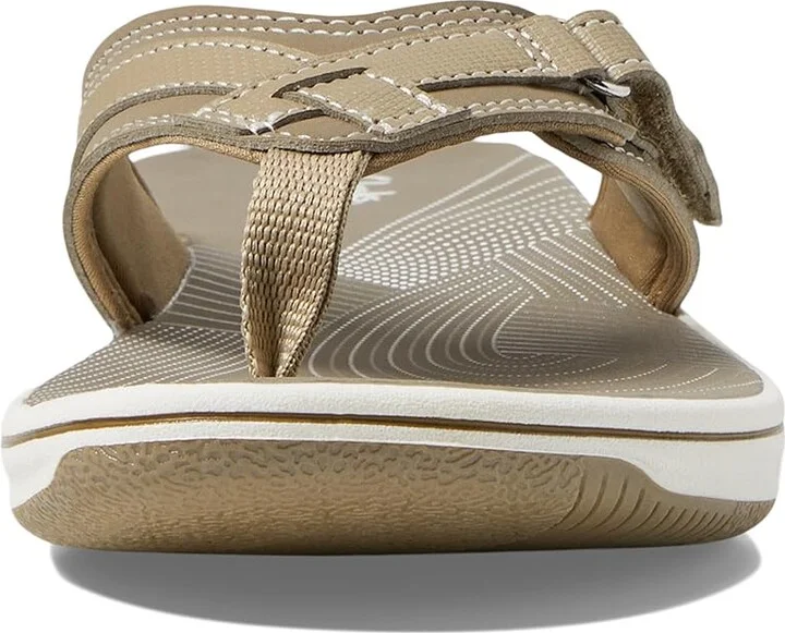 Clarks Breeze Sea Women's Sandals Taupe : 5 B - Medium, Synthetic - Image 3