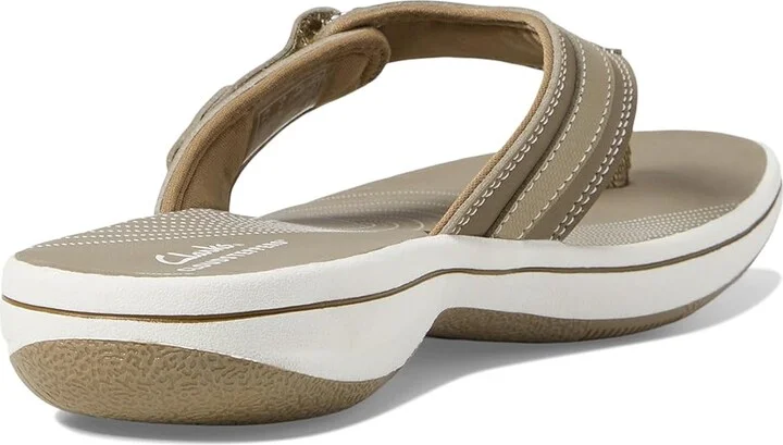 Clarks Breeze Sea Women's Sandals Taupe : 5 B - Medium, Synthetic - Image 5