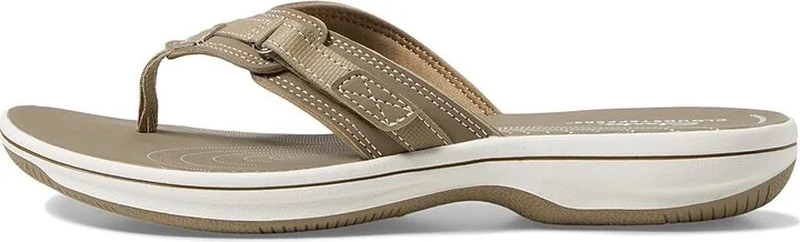 Clarks Breeze Sea Women's Sandals Taupe : 5 B - Medium, Synthetic - Image 7