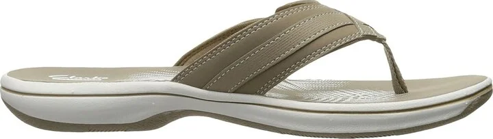 Clarks Breeze Sea Women's Sandals Taupe : 5 B - Medium, Synthetic - Image 8