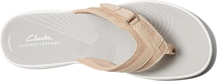 Clarks Breeze Sea Women's Sandals Taupe Synthetic : 5 B - Medium - Image 2