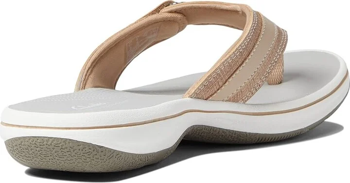 Clarks Breeze Sea Women's Sandals Taupe Synthetic : 5 B - Medium - Image 4